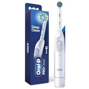 Oral B Pro 100 Deep Clean Battery Powered Electric Toothbrush‎ Plaque Removal
